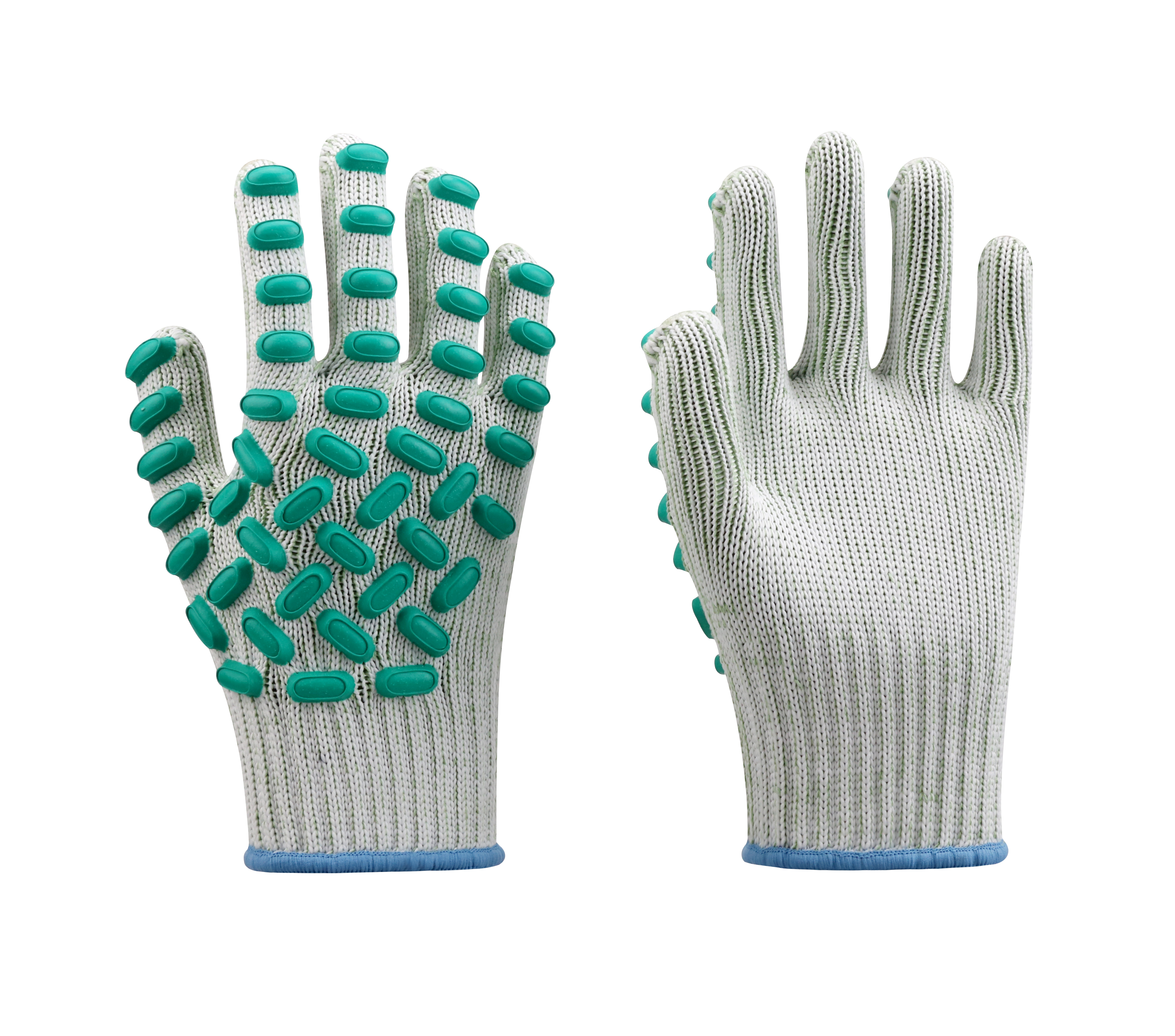 7G Polycotton Liner Latex Dots Coated Gloves 